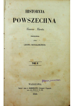 Historyja powszechna Tom II 1853 r.