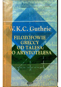 Filozofowie greccy od Talesa do Arystotelesa