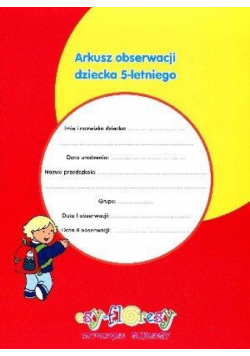 Arkusz obserwacji dziecka 5-letniego