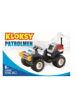 Klocki Kloksy Miasto Policja jeździk quad 28 el.