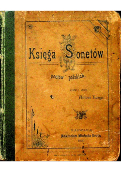 Księga sonetów poetów polskich 1899 r.