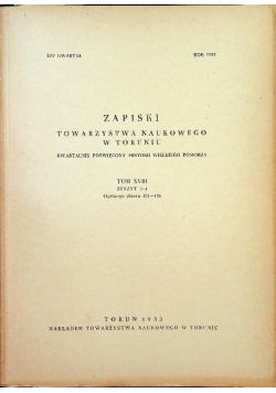 Zapiski Towarzystwa Naukowego w Toruniu XVIII