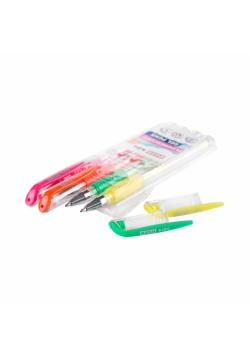 Długopis żelowy Fluo 4 kolory EASY