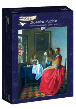 Puzzle 1000 Kobieta z kieliszkiem wina, Vermeer