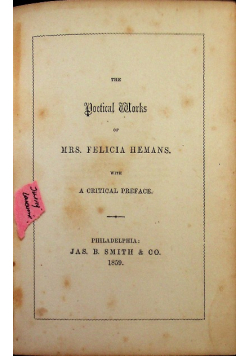Poetical works hemans 1859 r.