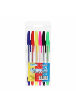 Długopisy fluorescencyjne 6 kolorów