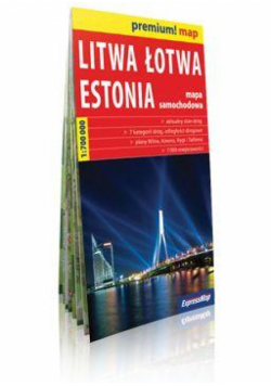 Premium! map Litwa, Łotwa, Estonia 1:700 000 mapa