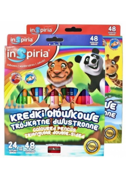 Kredki trójkątne dwustronne 24=48 kolorów