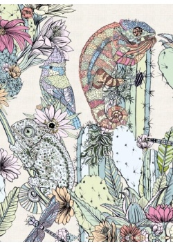 Karnet B6 z kopertą Cactus Chameleons