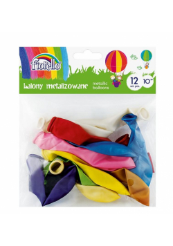 Balony Metal 10'' mix 12 sztuk FIORELLO