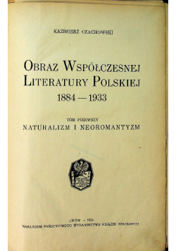 Obraz Współczesnej Literatury Polskiej 1884-1933 1934 r