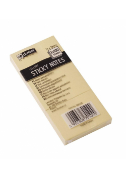 Notes samoprzylepny 51x38mm żółty D.RECT