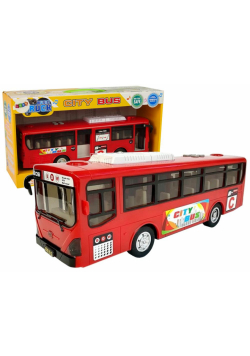 Muzyczny autobus ze światłami czerwony