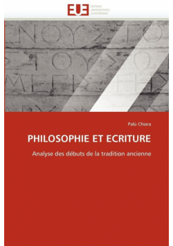 Philosophie et ecriture
