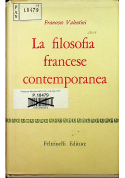 La filosofia francese contemporanea