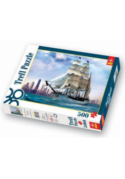 Puzzle 500 Żaglowiec na tle Chicago TREFL