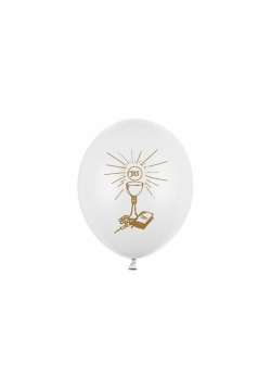 Balony I Komunia Święta White 27cm 6szt