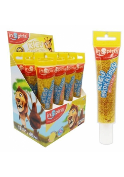 Klej brokatowy złoty 40ml (12szt)