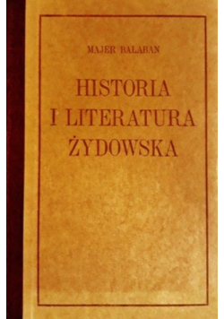 Historia i literatura żydowska tom I