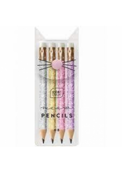 Ołówki Mini Glitter 4szt