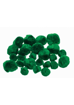 Pompony puszyste zielone 24szt
