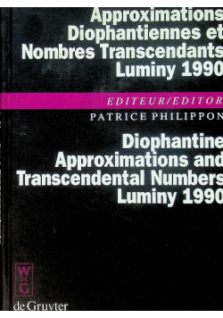 Diophantine Approximations and Transcendental Numbers