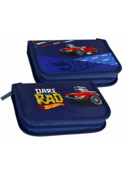 Piórnik 1 zamek z wyposażeniem Hot Wheels