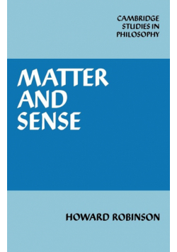 Matter and Sense
