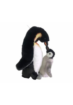 Pingwin z młodym 28cm
