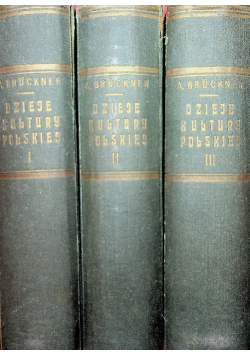 Dzieje kultury polskiej Tom I do III 1931r