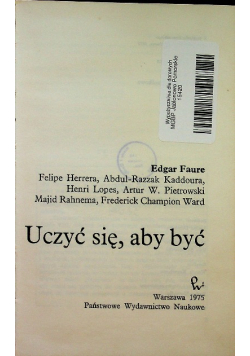 Uczyć się aby być