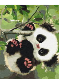 Malowanie po numerach Słodka panda 40x50cm
