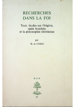 Recherches dans la foi