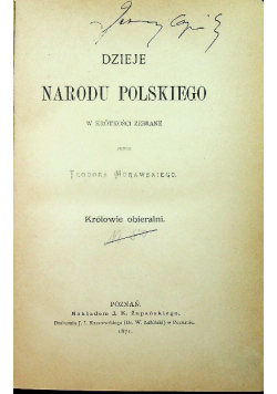 Dzieje narodu polskiego 1871 r.