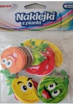 Naklejki z pianki owocowe buźki 22szt