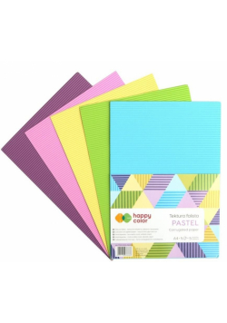 Tektura falista A4/5K mix Pastel HAPPY COLOR