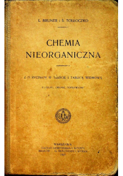 Chemia nieorganiczna 1907 r.