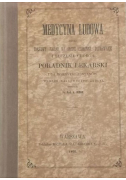 Medycyna ludowa reprint z 1860 r.