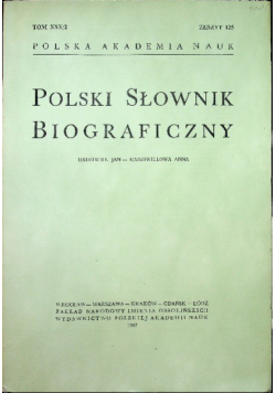 Polski Słownik Biograficzny Zeszyt 125