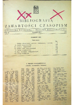 Bibliografia zawartości czasopism rok 33 1979