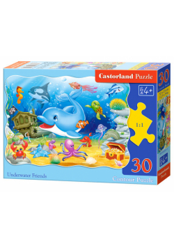 Puzzle konturowe Underwater Friends 30