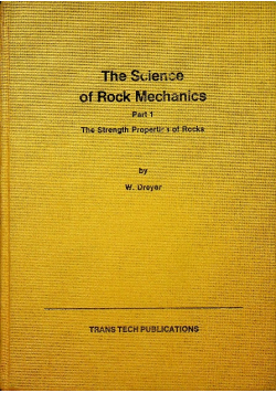 Dreyer the science of rock mechanics