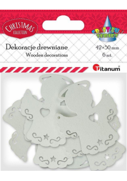 Drewniane anioły ażurowe 6szt