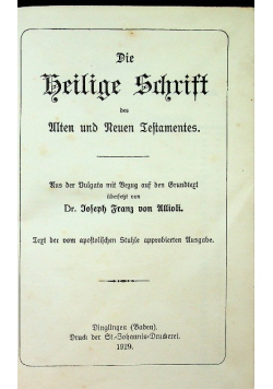 Die Heilige Schrift Des Alten Und Neuen Testamentes 1929 r.