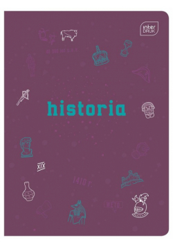 Zeszyt A5 w kratkę 60 kartek Historia 10 sztuk mix