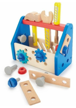 Drewniana skrzynka z narzędziami
