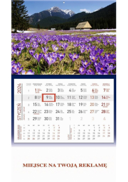 Kalendarz 2024 jednodzielny Tatry