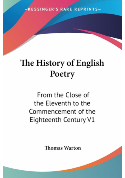 The History of English Poetry
