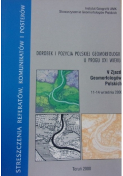 Dorobek i pozycja polskiej geomorfologii