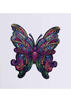 Puzzle drewniane eko 50 Kolorowy motyl A4
